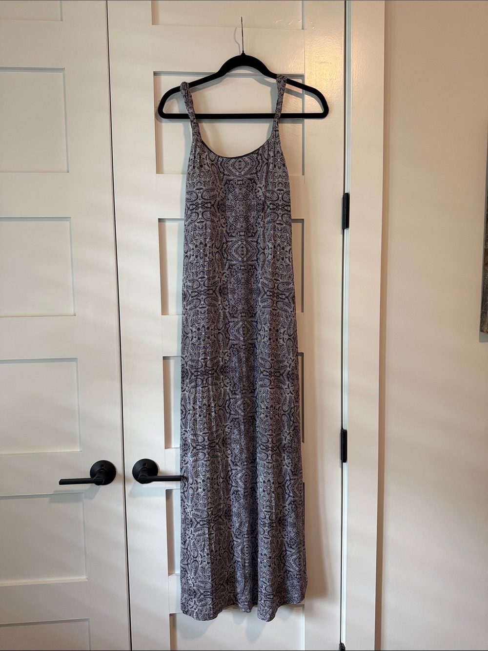 Soma Gray Patterned Sleeveless Maxi Dress